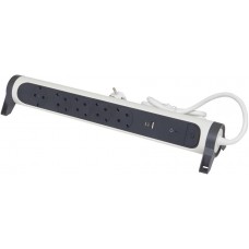 Разклонител 5ца 1,5м. с ключ и защита от пренапрежение USB A+C 